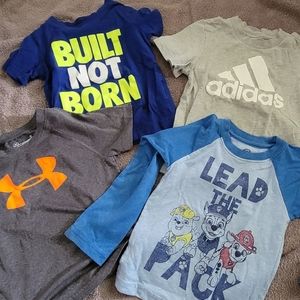 Size 2t shirts under armour,Nike, Adidas,pp